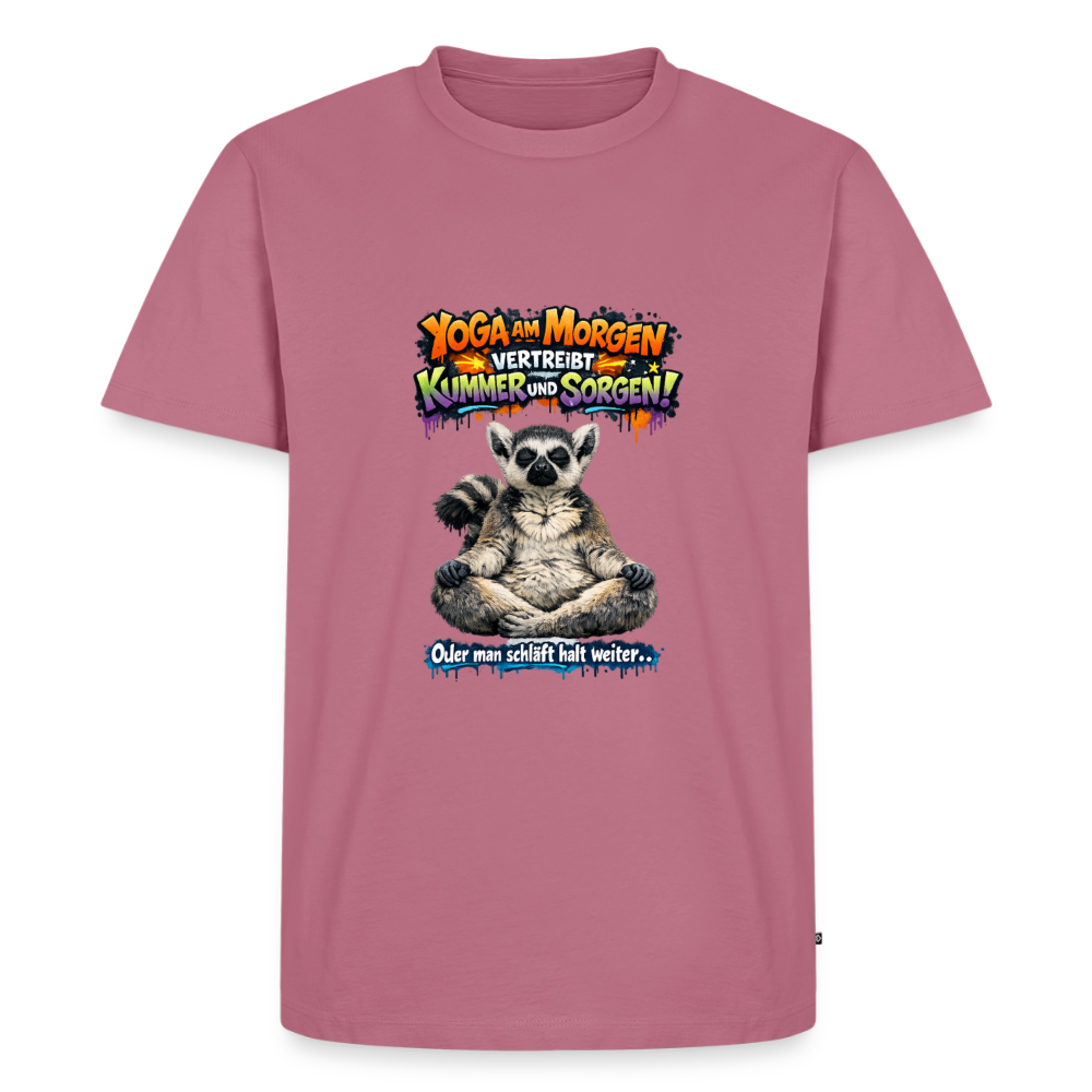 Premium T-Shirt "Yoga am Morgen" - Mauve