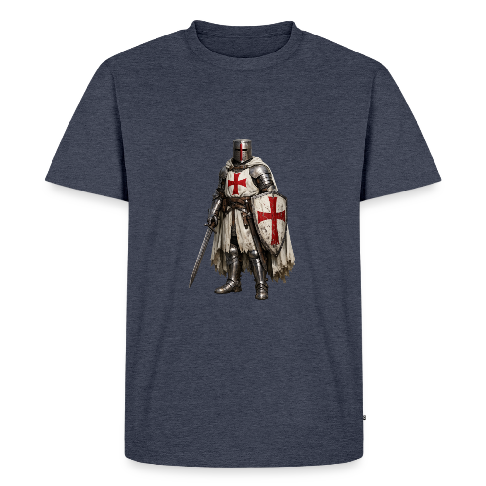 Premium T-Shirt "Kreuzritter" - Jeansblau 