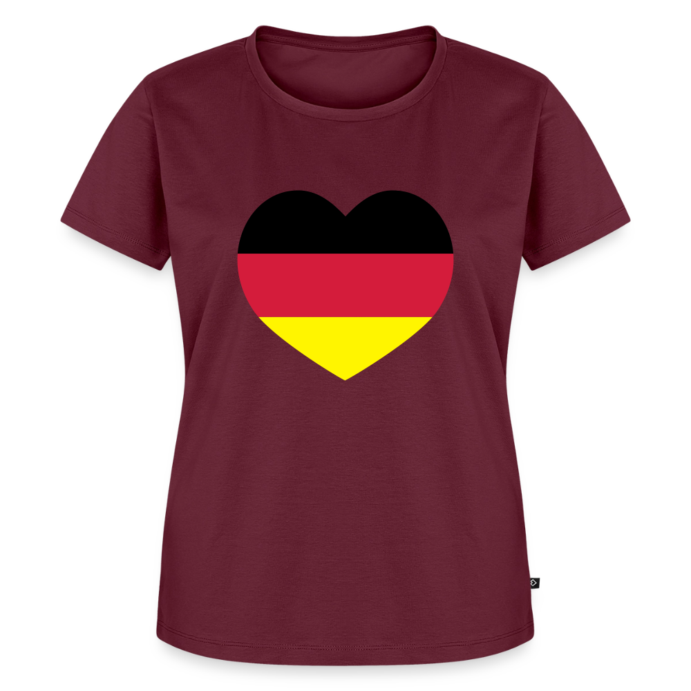 Premium T-Shirt "Herz" - Burgunderrot