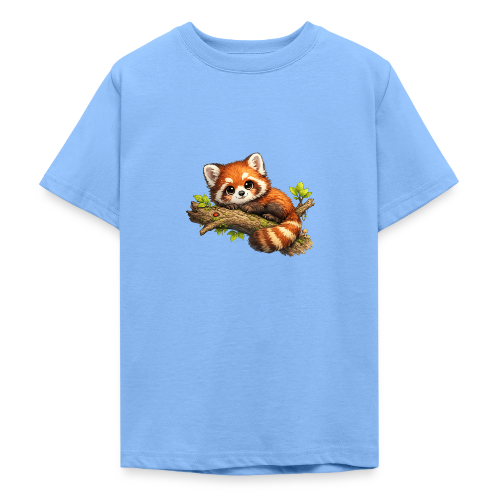 Teenager T-Shirt "Kleiner Panda" - Himmelblau