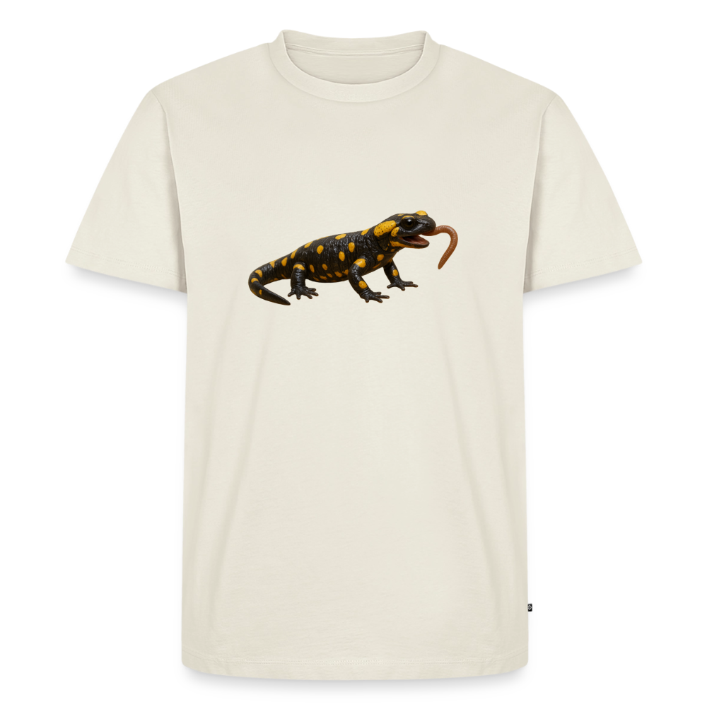 Premium T-Shirt "Feuersalamander" - Naturweiß