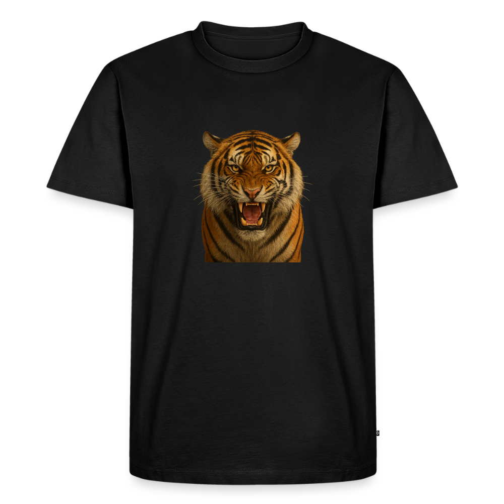 Premium T-Shirt "Tiger" - Schwarz