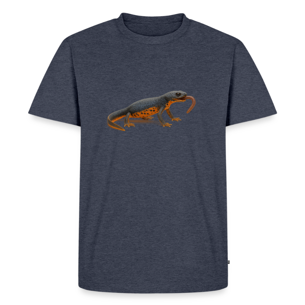 Premium T-Shirt "Feuerbauchmolch" - Jeansblau 