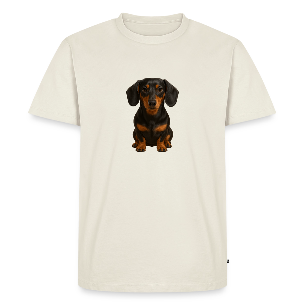Premium T-Shirt "Dackel" - Naturweiß