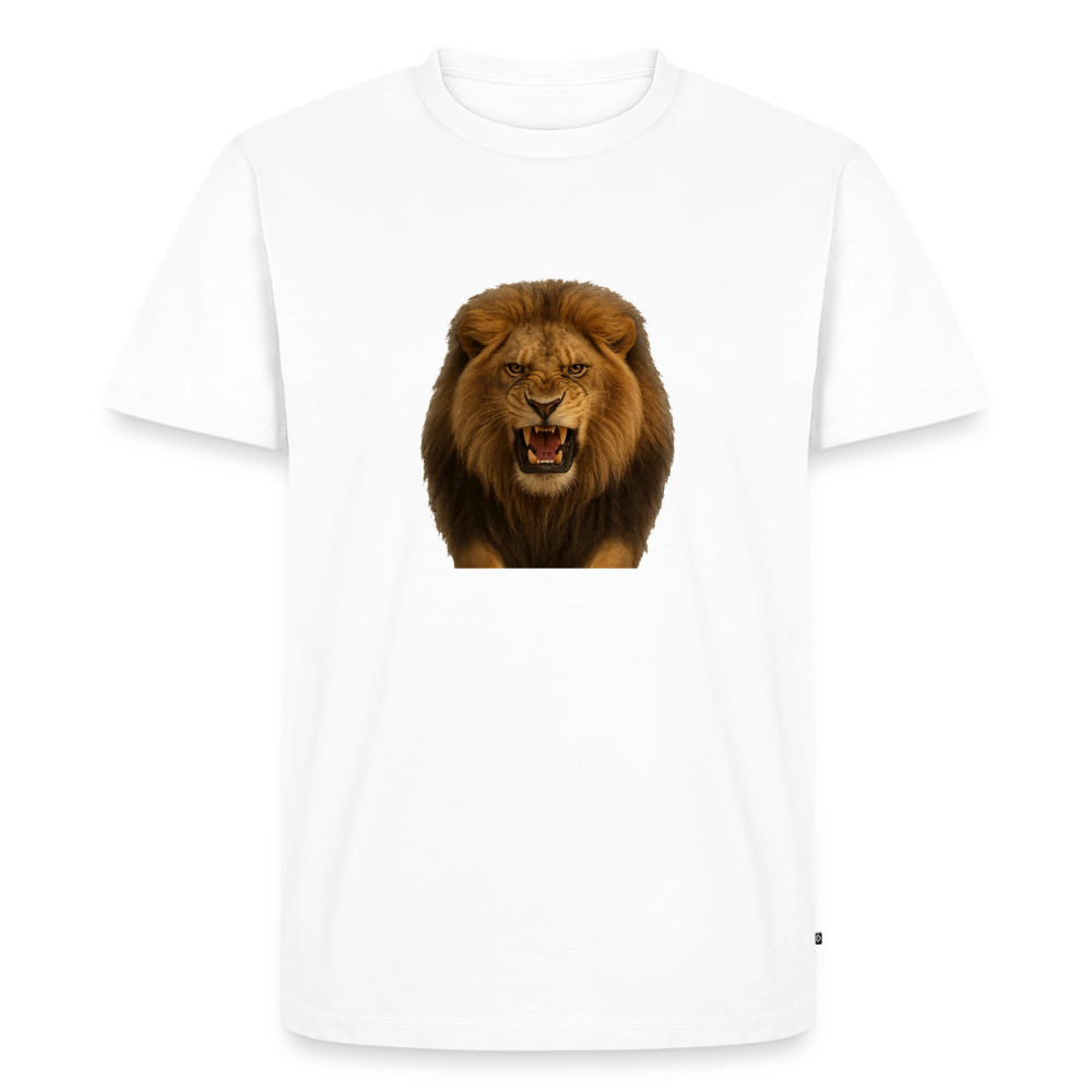 Premium T-Shirt "Löwe" - Weiß