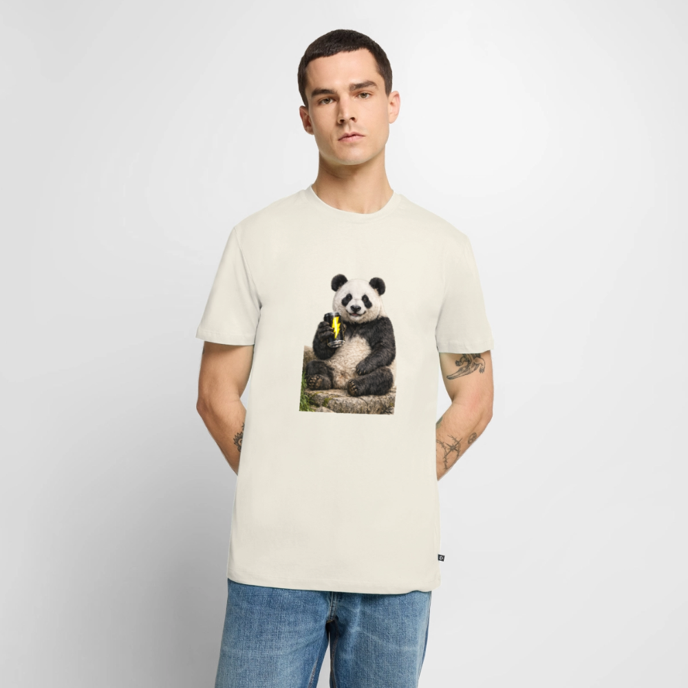 Premium T-Shirt "Panda Energy" - Naturweiß
