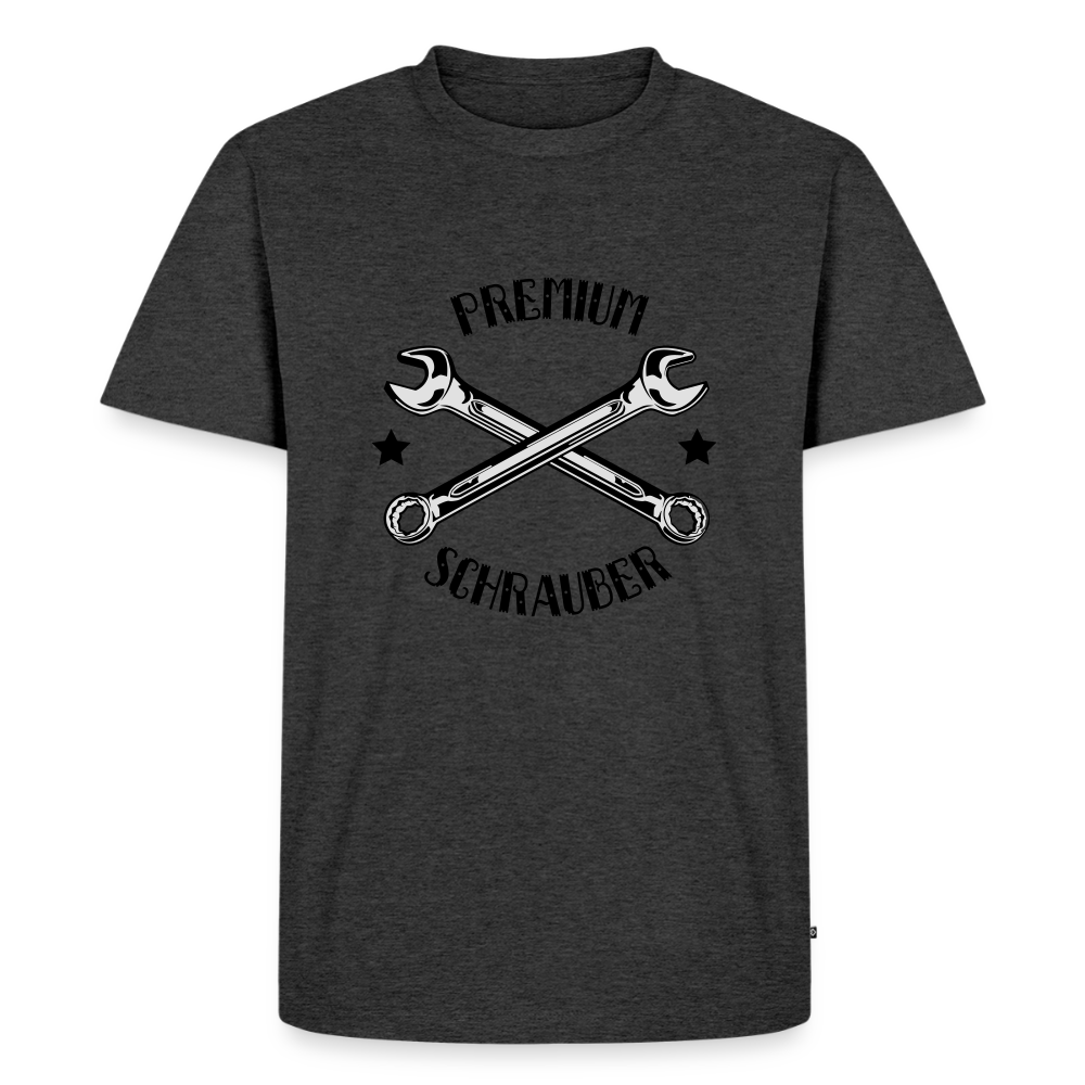 Premium T-Shirt "Schrauber" - Anthrazit meliert