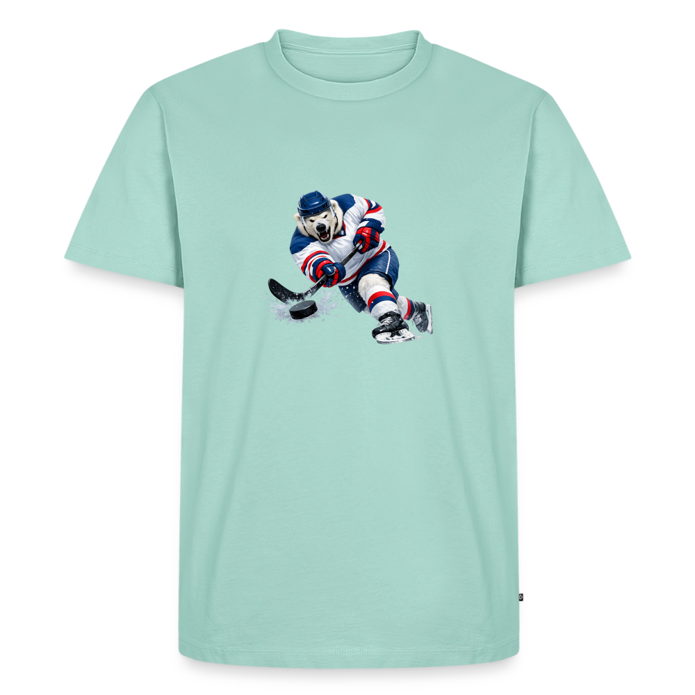 Premium T-Shirt "Hockey Eisbär" - Mint 