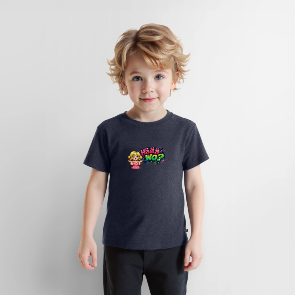 Kinder Premium T-Shirt "Häää Wo" - Jeansblau 