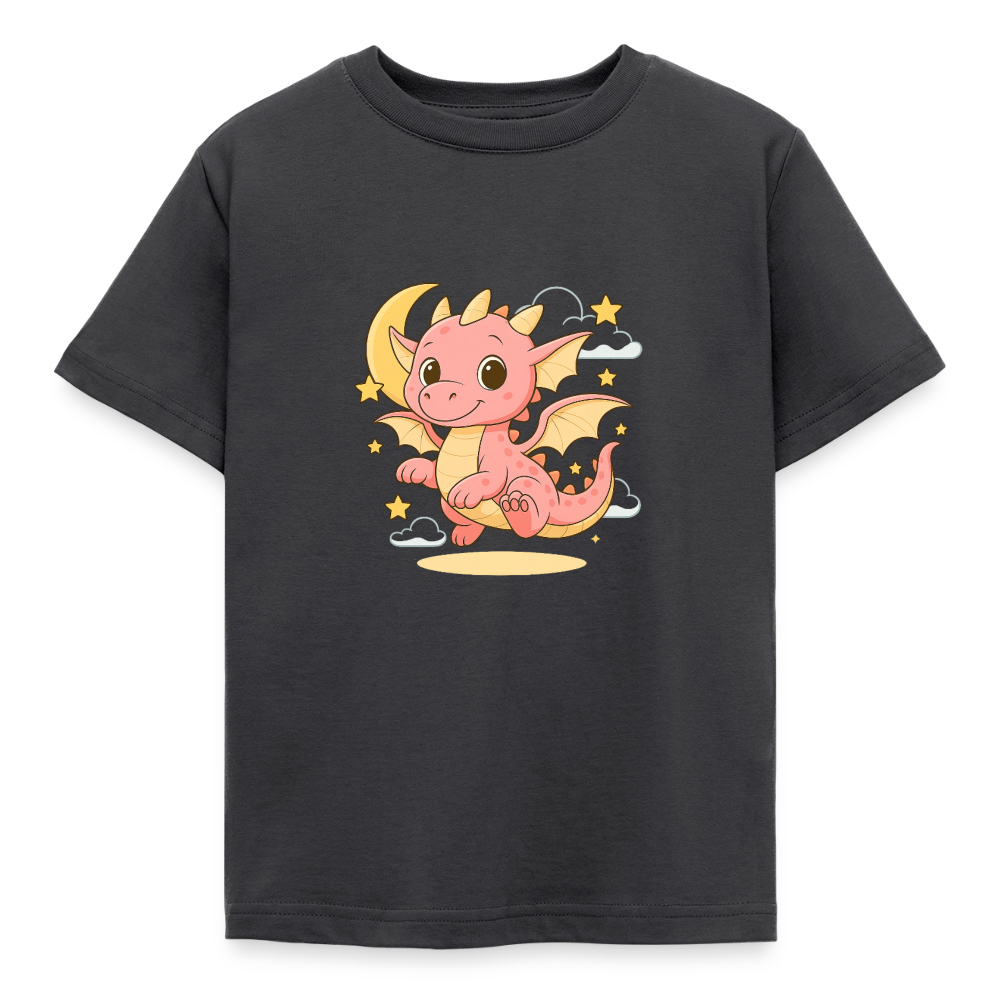 Kinder T-Shirt "Kleiner Drache" - Dunkelgrau