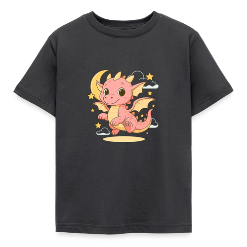 Kinder T-Shirt "Kleiner Drache" - Dunkelgrau