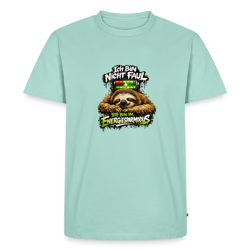 Premium T-Shirt "Ich bin nicht Faul" - Mint 