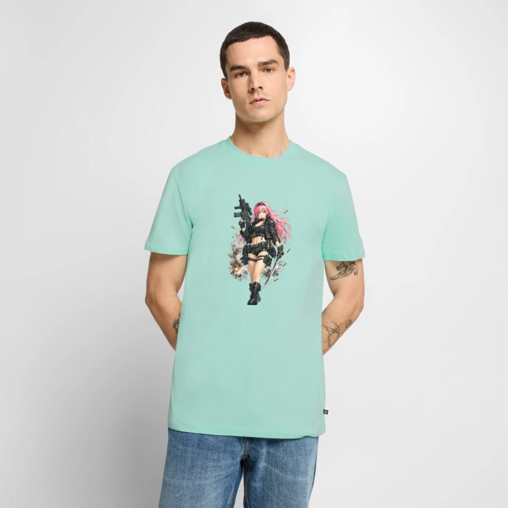 Premium T-Shirt "Anime Lady" - Mint 