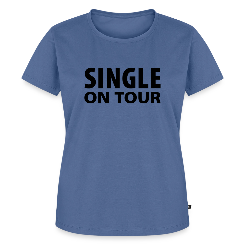 Premium T-Shirt "Single on Tour" - Taubenblau