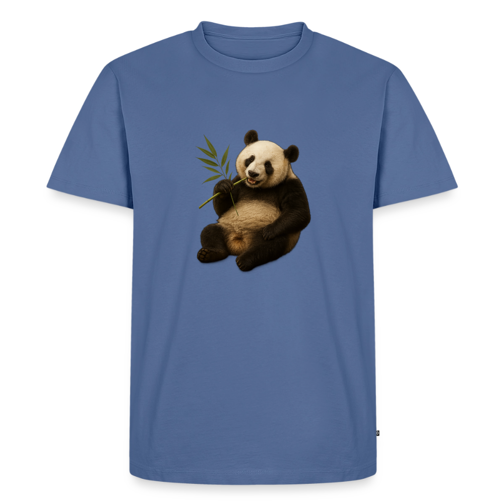 Premium T-Shirt "Panda" - Taubenblau