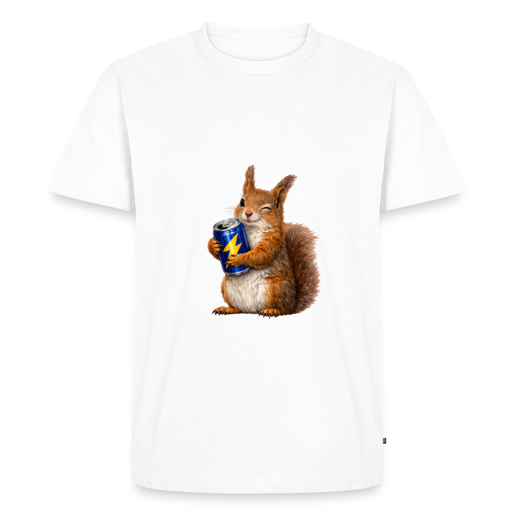 Premium T-Shirt "Energy Hörnchen" - Weiß