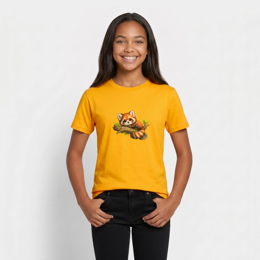 Teenager T-Shirt "Kleiner Panda" - Gold