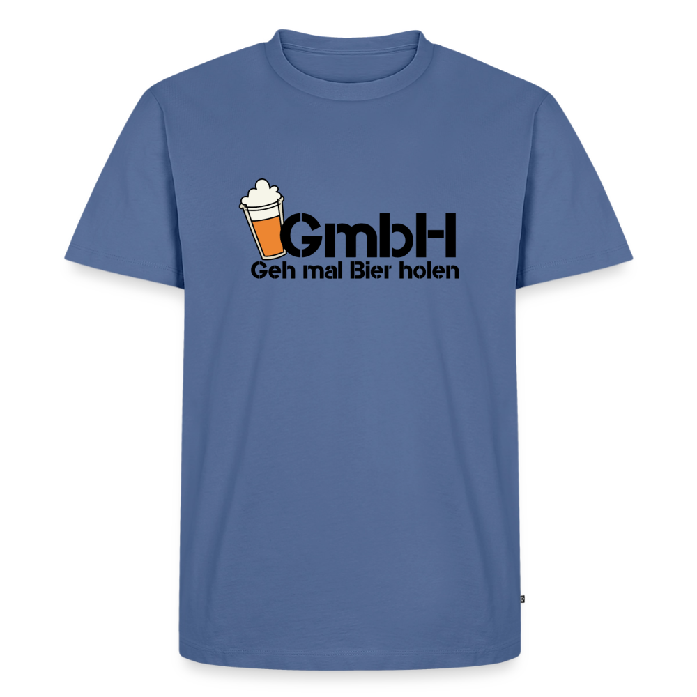 Premium T-Shirt "GmbH" - Taubenblau