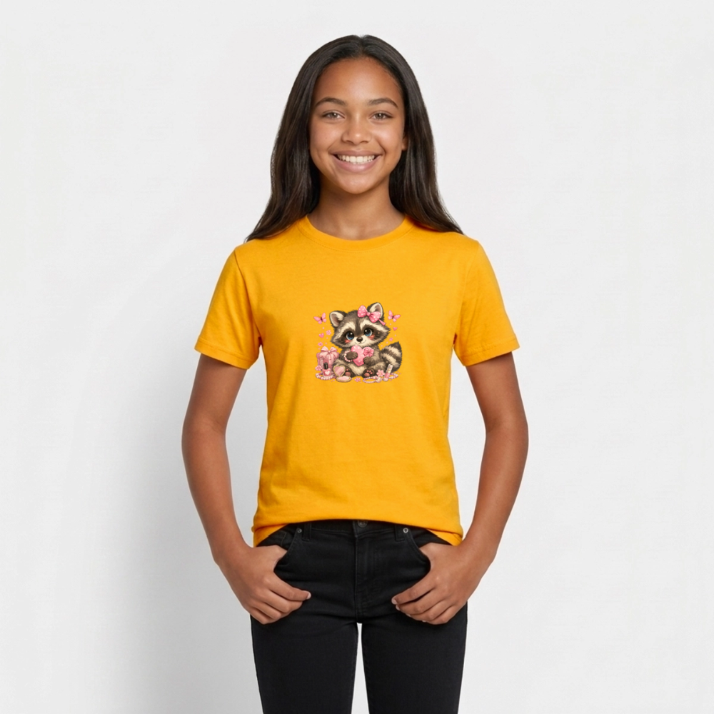 Teenager T-Shirt "Waschbär" - Gold