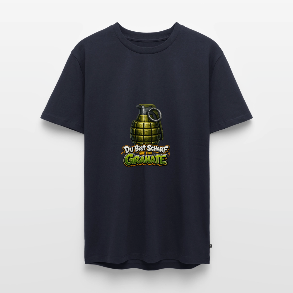 Männer Premium T-Shirt "Scharf wie eine Granate" - Navy