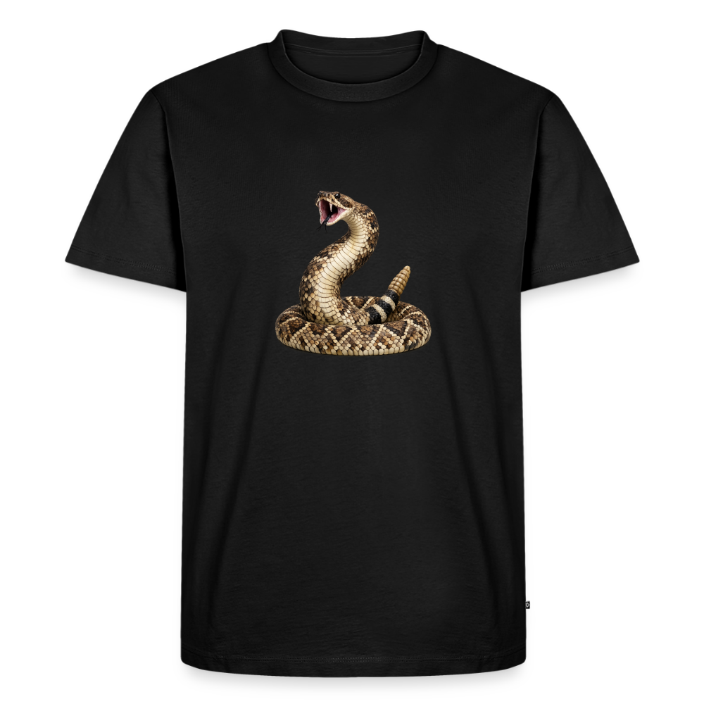 Premium T-Shirt "Klapperschlange" - Schwarz