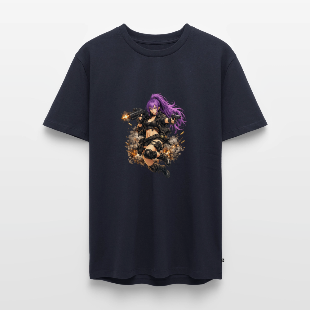 Männer Premium T-Shirt "Purple Lady" - Navy