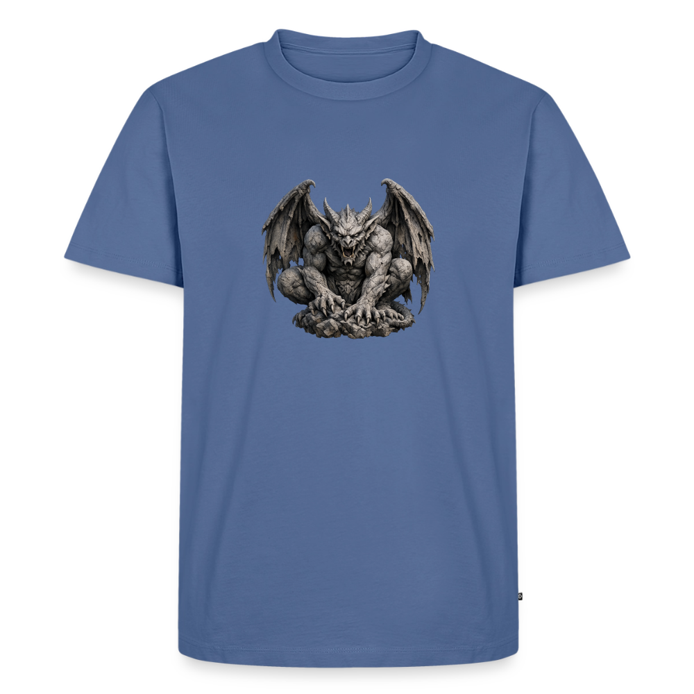 Premium T-Shirt "Gargoyle sitzend" - Taubenblau