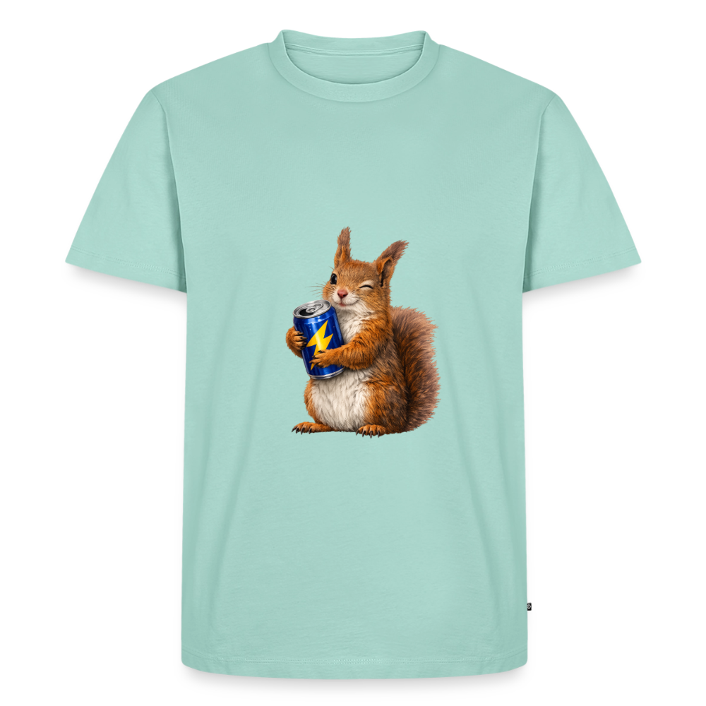 Premium T-Shirt "Energy Hörnchen" - Mint 