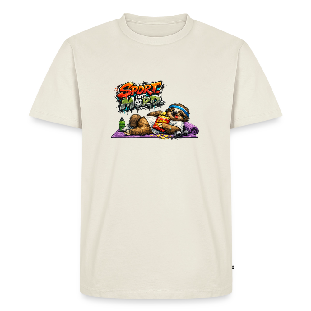 Premium T-Shirt "Sport ist Mord" - Naturweiß