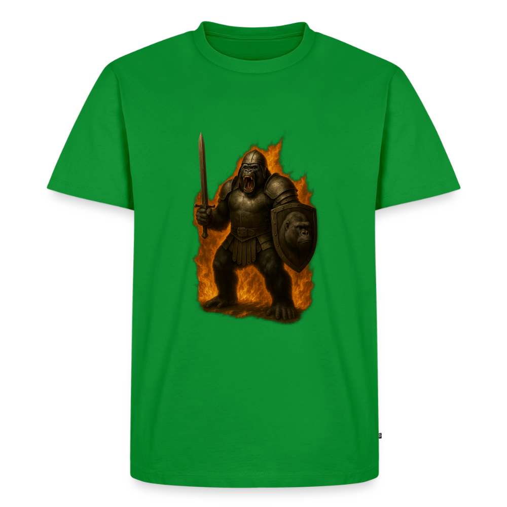 Premium T-Shirt "Gorilla in Flammen" - Grün