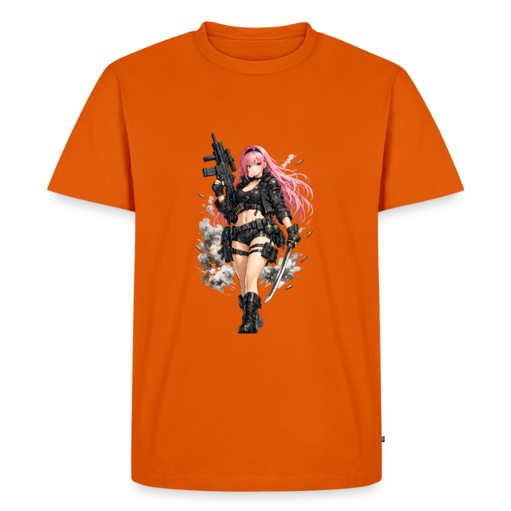 Premium T-Shirt "Anime Lady" - Orange 