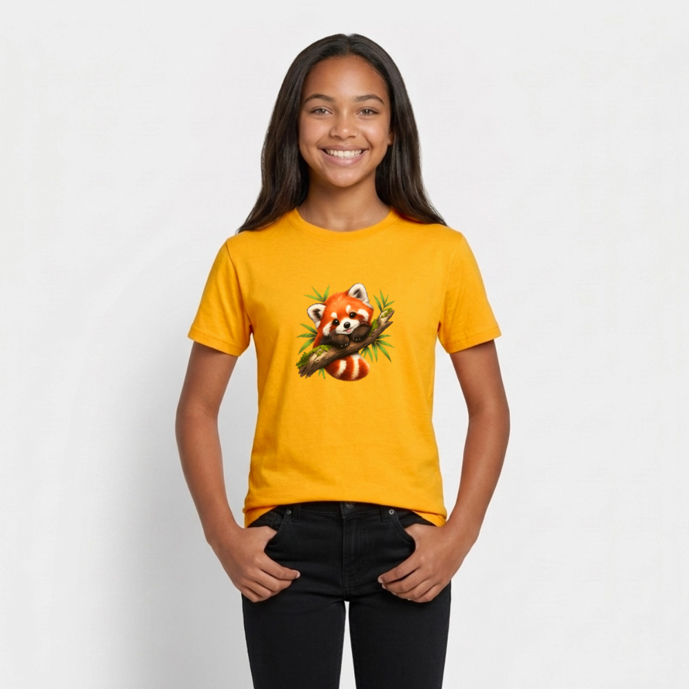 Teenager T-Shirt "Kleiner Panda" - Gold