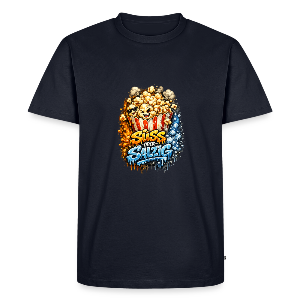 Premium T-Shirt "Süss oder Salzig - Navy