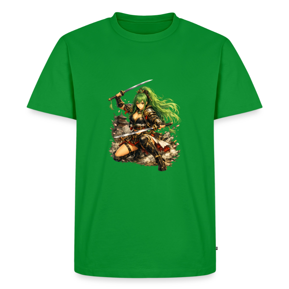 Premium T-Shirt "Anime Green Lady" - Grün