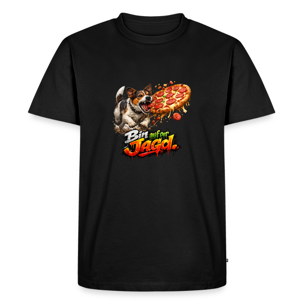 Premium T-Shirt "Auf Jagd" - Schwarz
