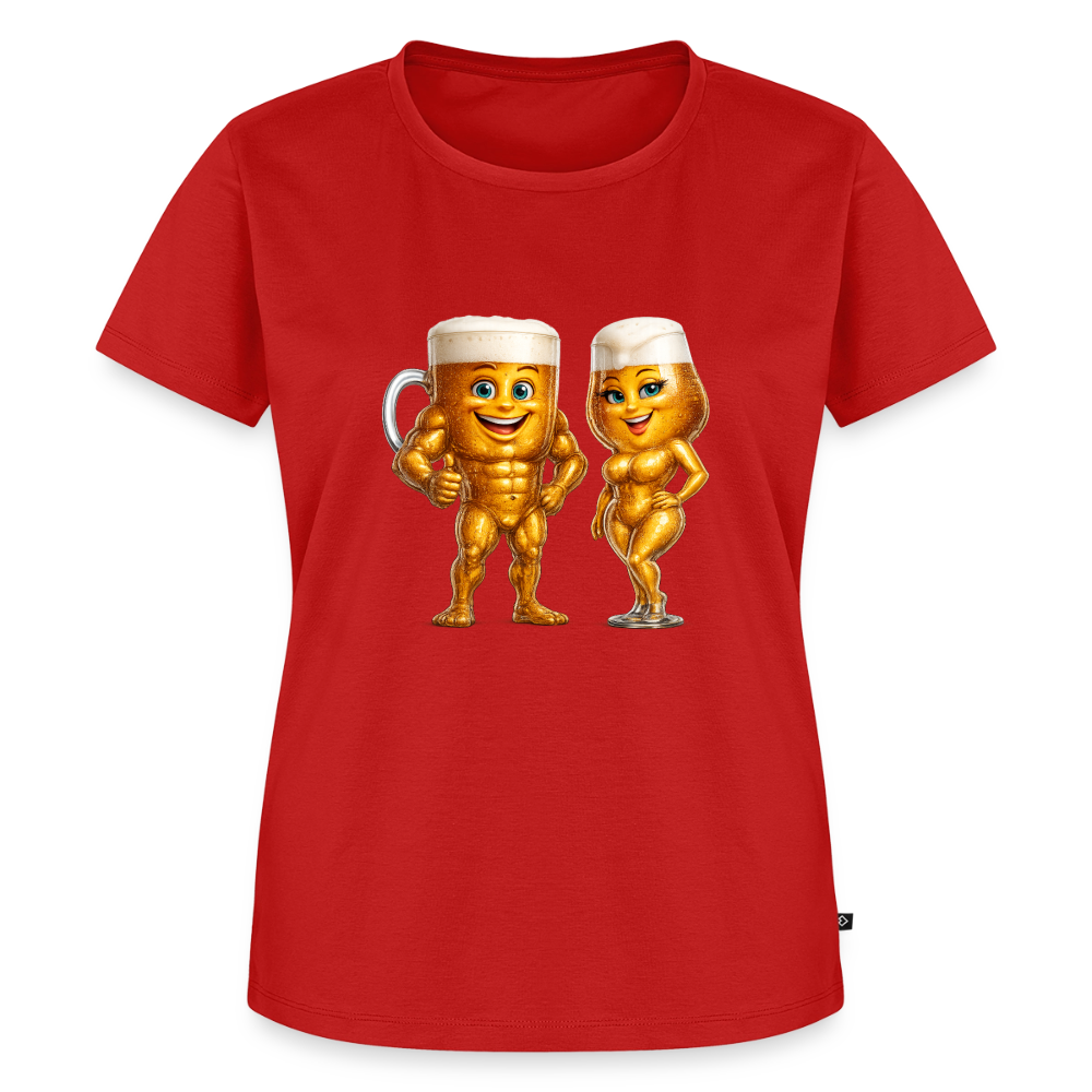 Premium T-Shirt "Bierpärchen" - Rot