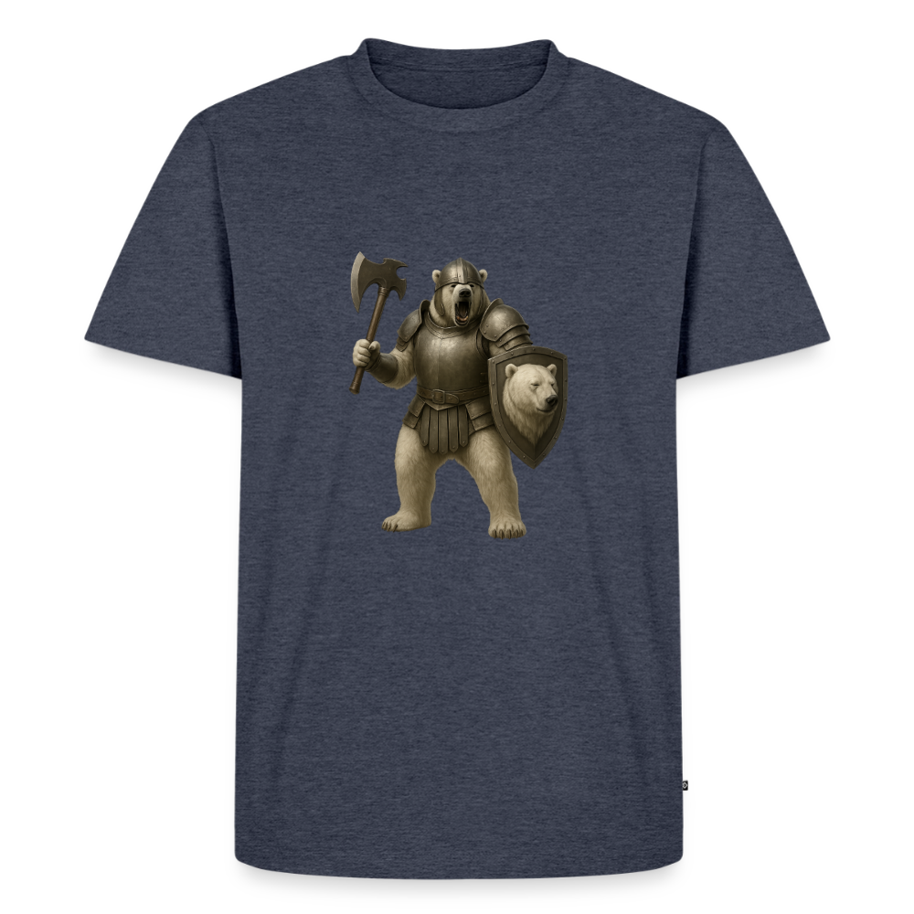 Premium T-Shirt "Warrior Eisbär" - Jeansblau 
