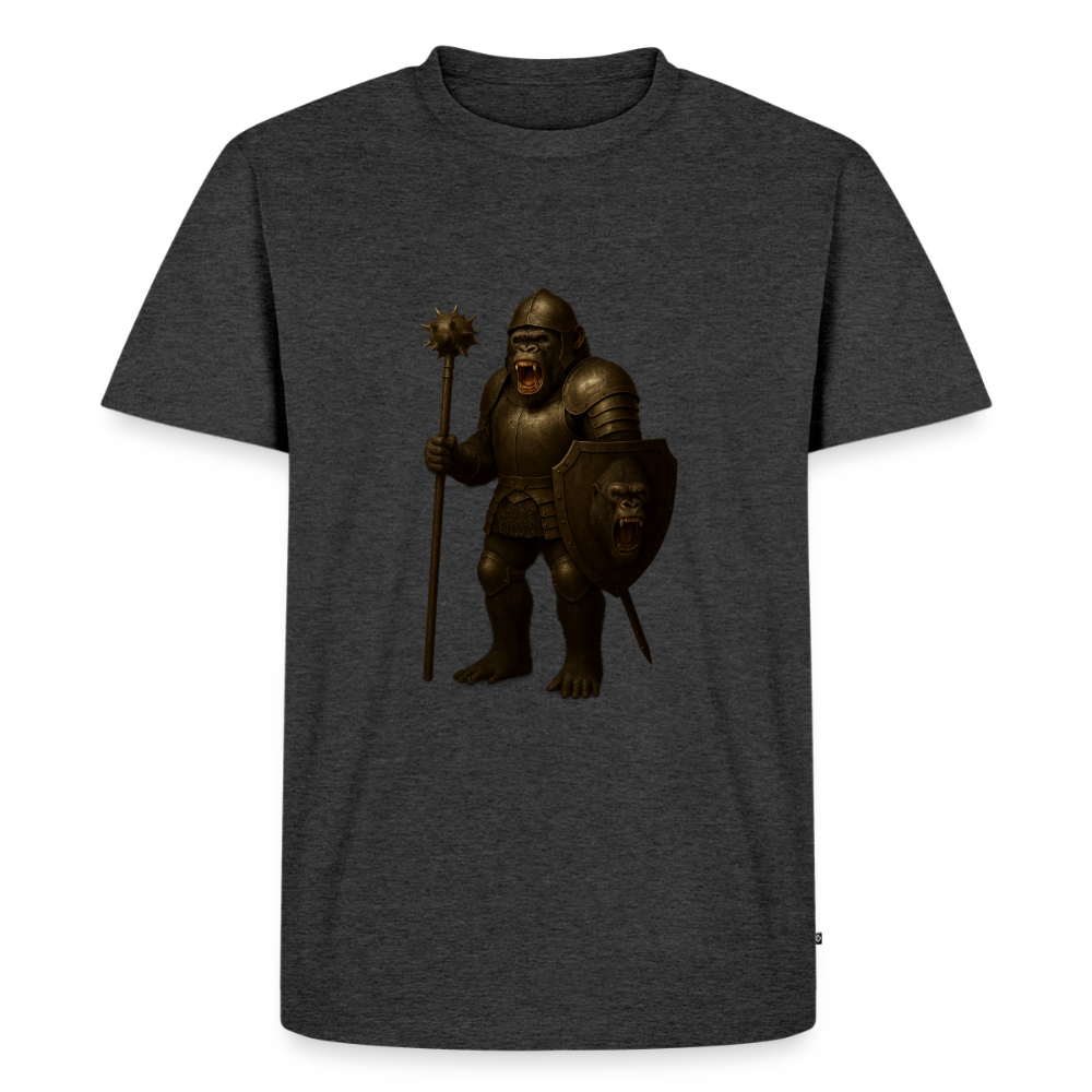 Premium T-Shirt "Gorilla Warrior" - Anthrazit meliert