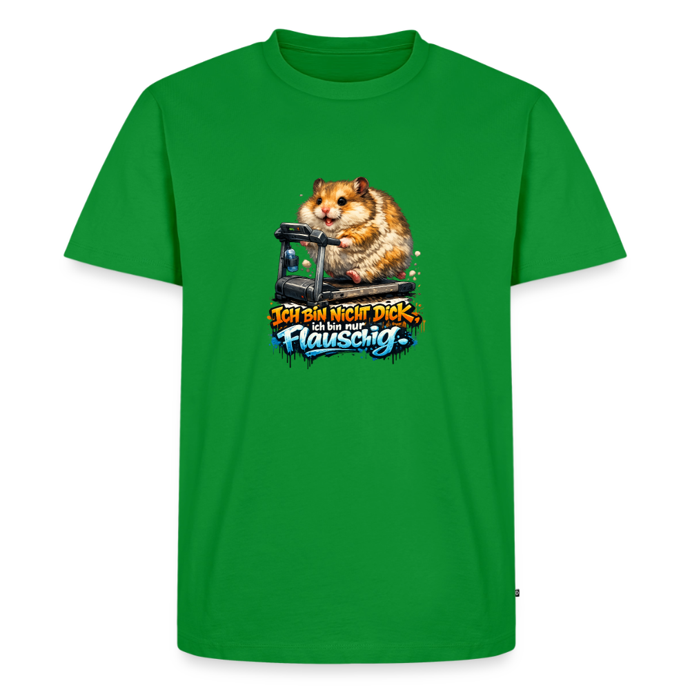Premium T-Shirt "Ich bin nicht dick" - Grün