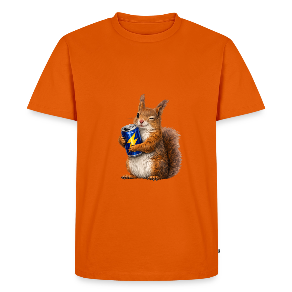 Premium T-Shirt "Energy Hörnchen" - Orange 