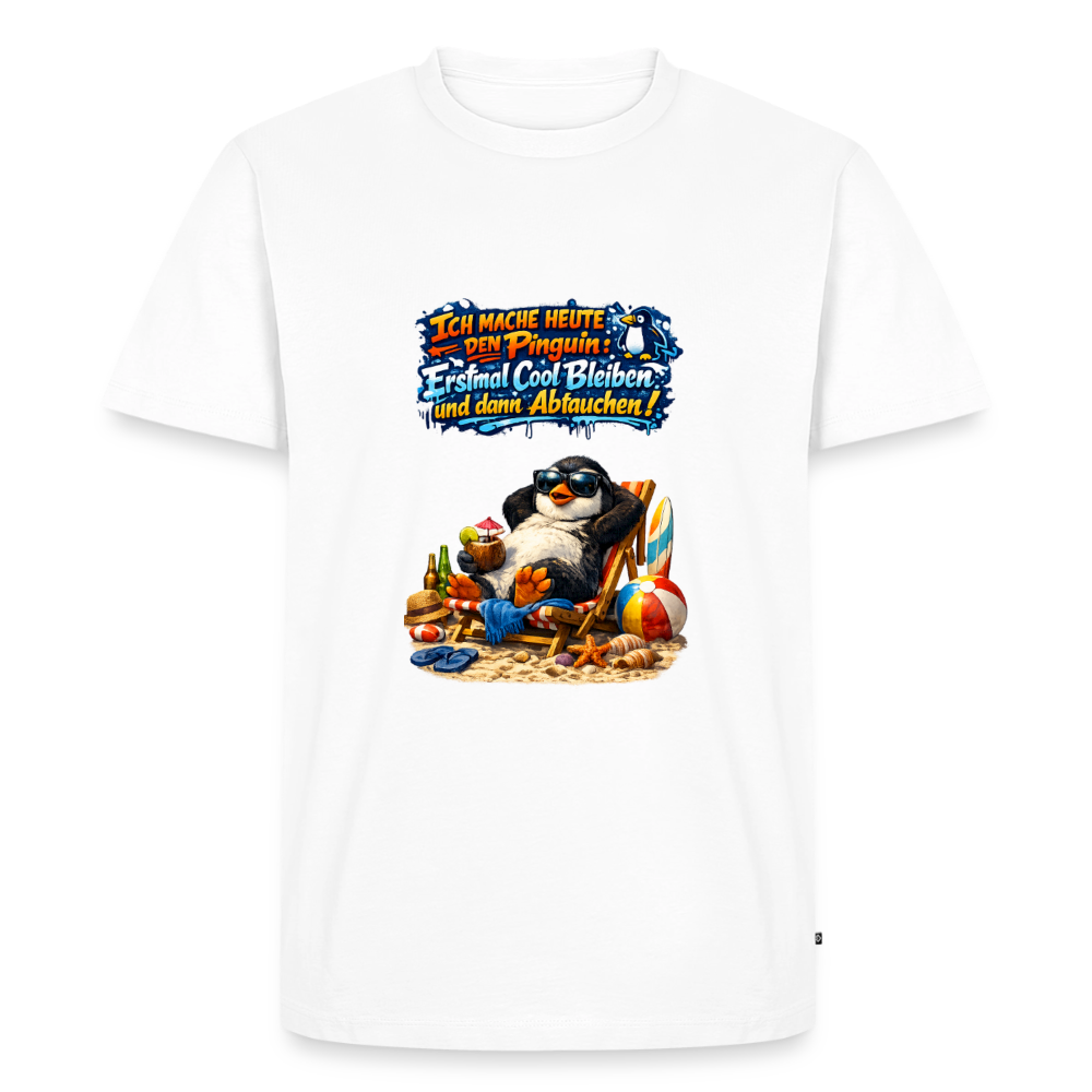 Premium T-Shirt "Cool bleiben" - Weiß