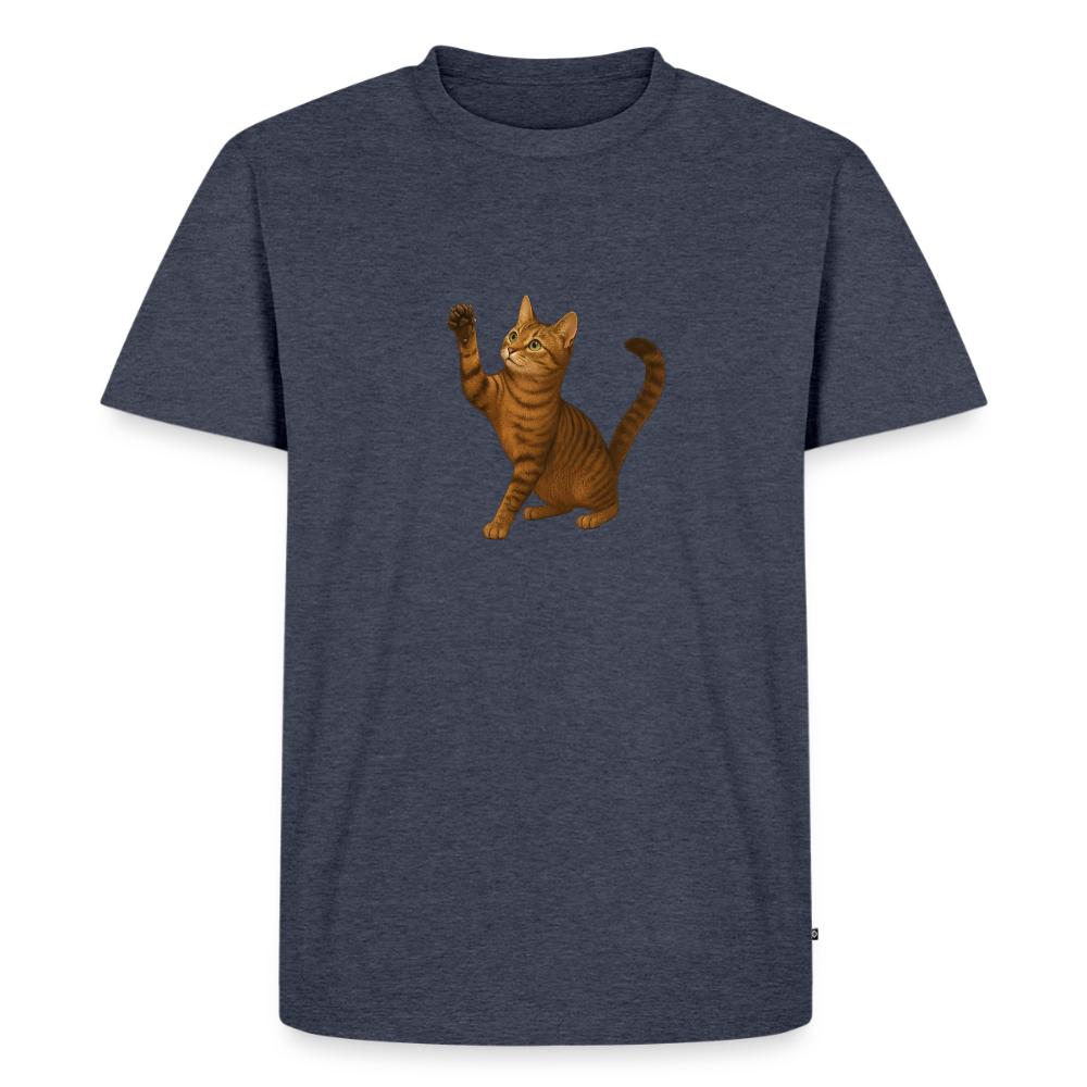 Premium T-Shirt "Katze" - Jeansblau 
