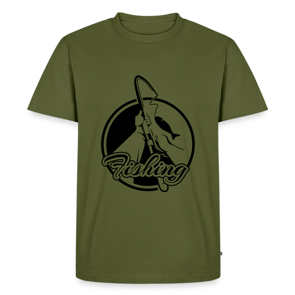 Premium T-Shirt "Fishing" - Khaki