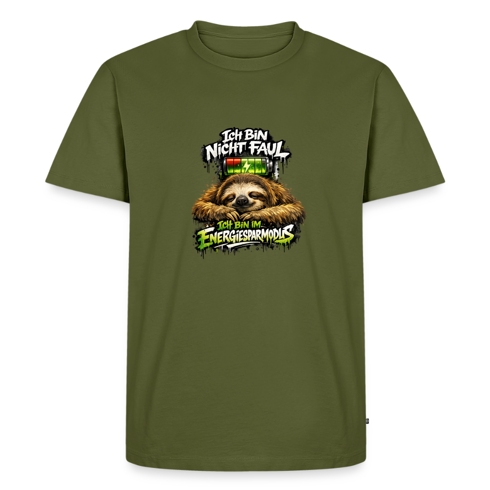 Premium T-Shirt "Ich bin nicht Faul" - Khaki