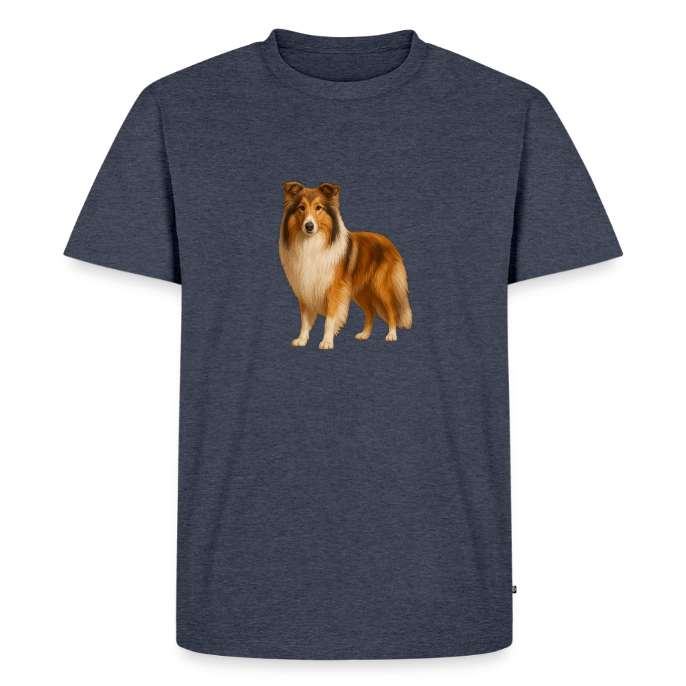 Premium T-Shirt "Collie" - Jeansblau 