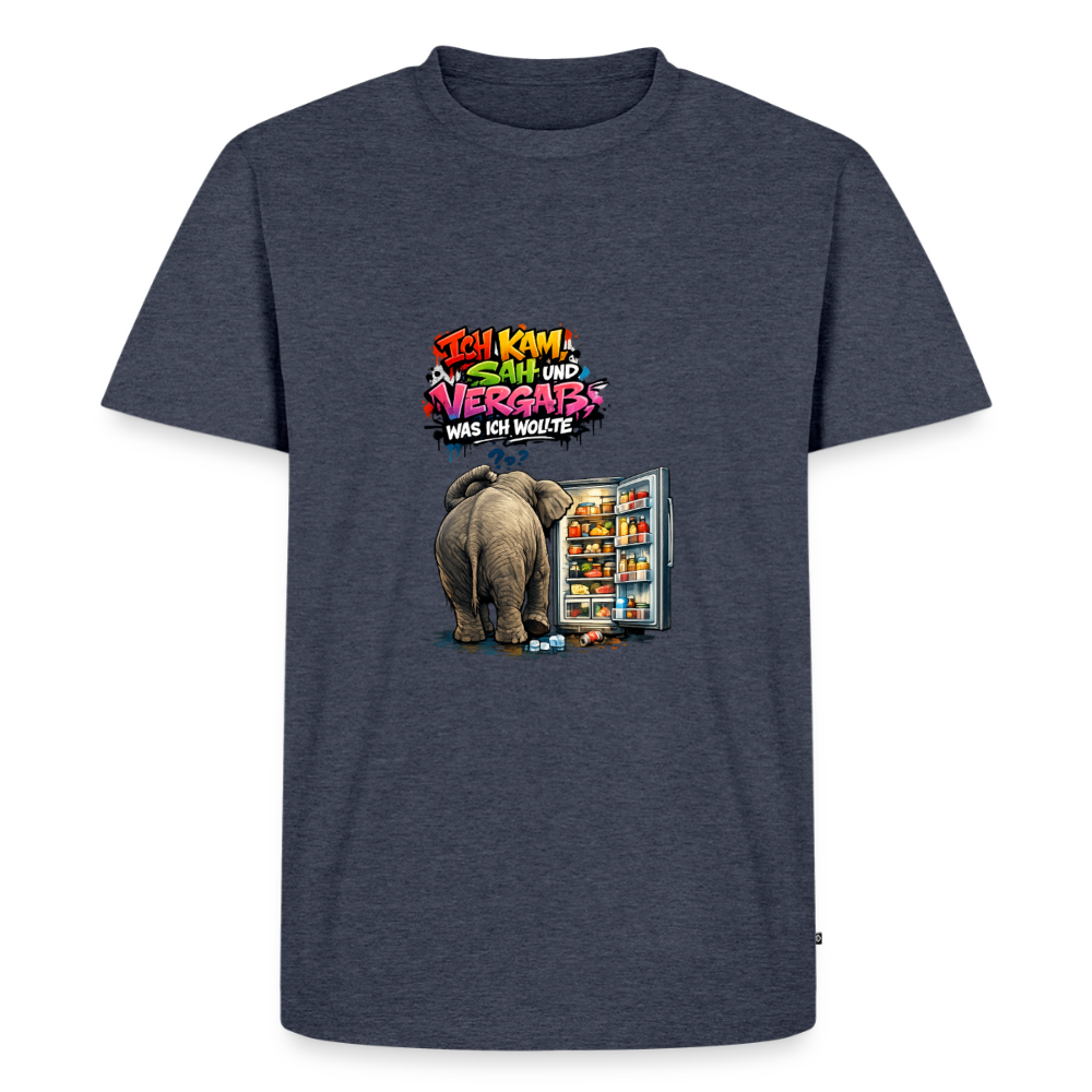 Premium T-Shirt "Ich kam,sah..." - Jeansblau 