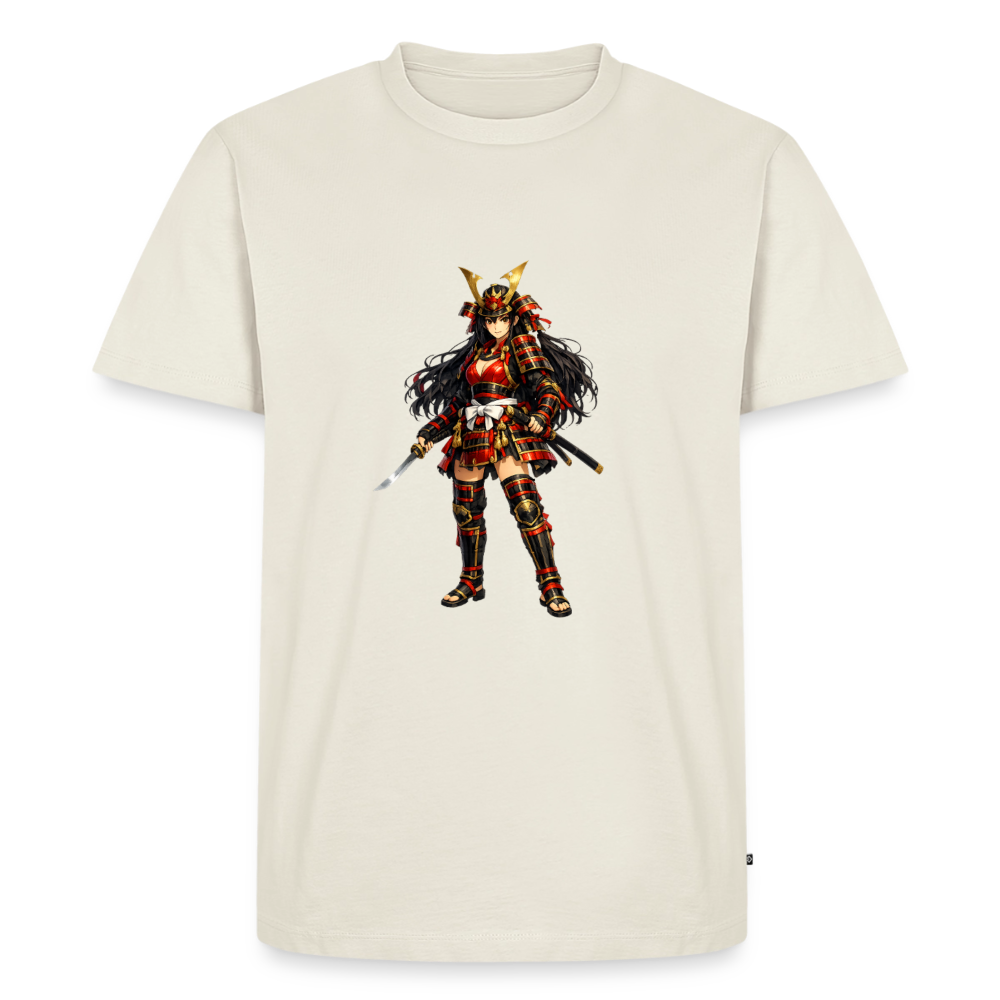 Premium T-Shirt "Samuraj Girl" - Naturweiß