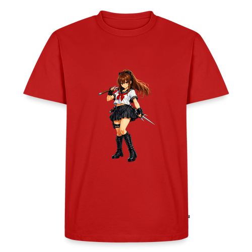 Premium T-Shirt "Anime Woman" - Rot