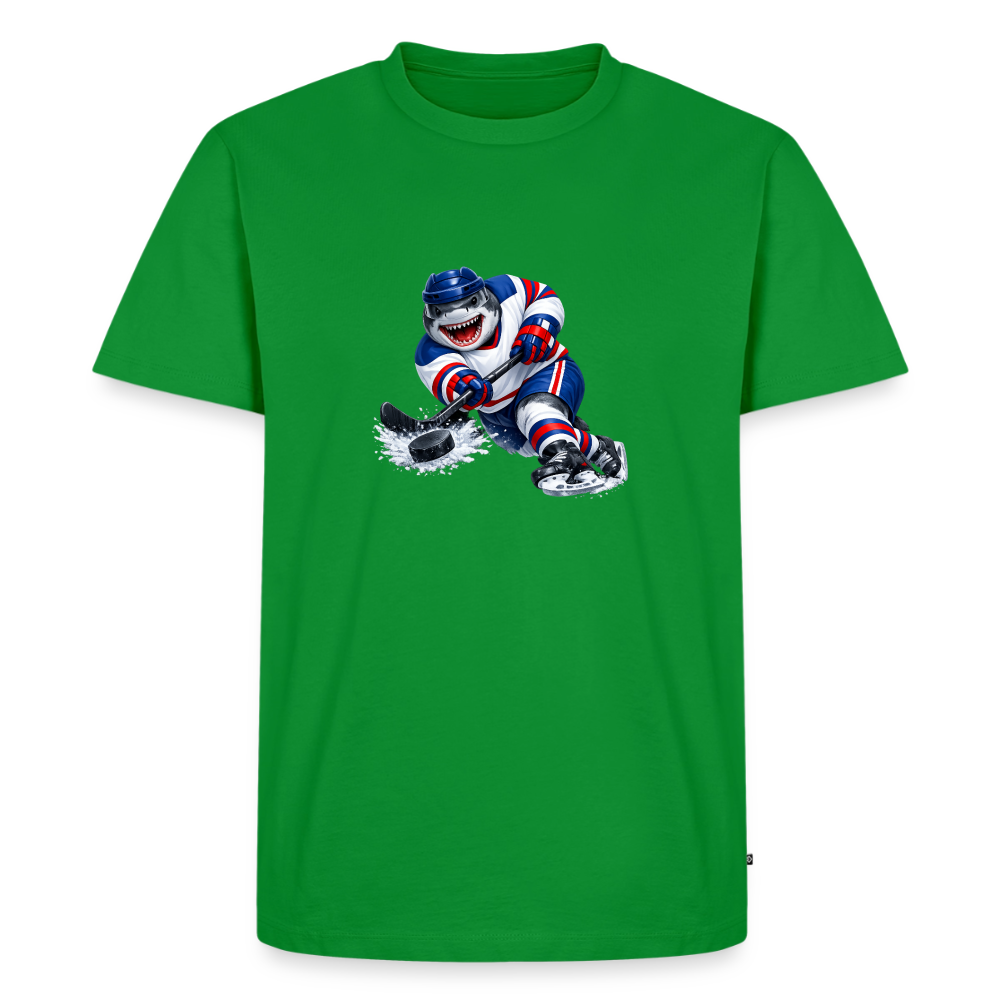 Premium T-Shirt "Hockey Hai" - Grün