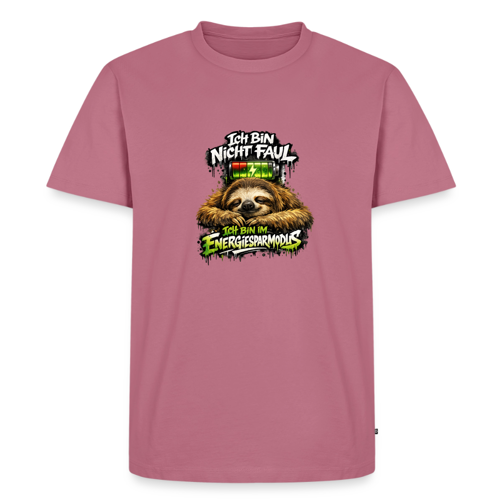 Premium T-Shirt "Ich bin nicht Faul" - Mauve